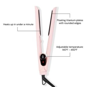 L'ANGE HAIR Le Titane 1.75” Titanium Flat Iron Hair Straightener and Curler 2 in 1 | Best Curling Flat Iron for All Hair Types | Dual Voltage Flat Iron for Travel | Hair Straightening Irons