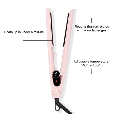 L'ANGE HAIR Le Titane 1.75” Titanium Flat Iron Hair Straightener and Curler 2 in 1 | Best Curling Flat Iron for All Hair Types | Dual Voltage Flat Iron for Travel | Hair Straightening Irons