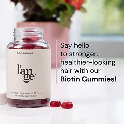 L'ANGE HAIR Growth Vitamin Biotin Gummies | 5000 mcg Biotin-Infused Hair Gummy Vitamin Dietary Supplement | Promotes Hair Health & Growth | Fruit Flavor | Gluten-Free & Vegetarian | 45 Day Supply