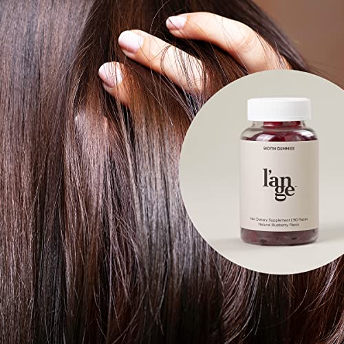 L'ANGE HAIR Growth Vitamin Biotin Gummies | 5000 mcg Biotin-Infused Hair Gummy Vitamin Dietary Supplement | Promotes Hair Health & Growth | Fruit Flavor | Gluten-Free & Vegetarian | 45 Day Supply