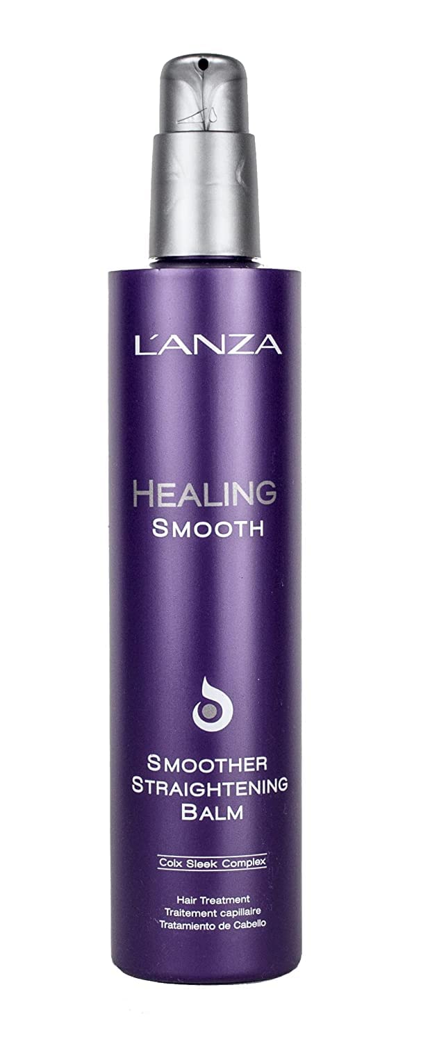 L'ANZA Healing Smooth Smoother Hair Straightener Balm, Hair Detangler, Fly Away Hair Tamer for Frizz Control, Moisturizes, Nourishes, and Boosts Shine for Straight Hair, Luxury Hair Care (8.5 Fl Oz)