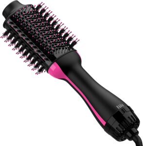 riycuowt hair dryer brush blow dryer brush in one, 4 in 1 styling tools blow dryer with ceramic oval barrel, hair dryer and styler volumizer, hot air brush hair straightener brush for all hair types