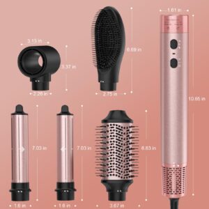 Brightup Air Styler, Professional Hair Dryer Brush with 110,000 RPM High-Speed Negative Ionic Blow Dryer, Auto Wrap Curlers, Multi Hair Styler for Fast Drying Styling Curling Straightening Volumizing