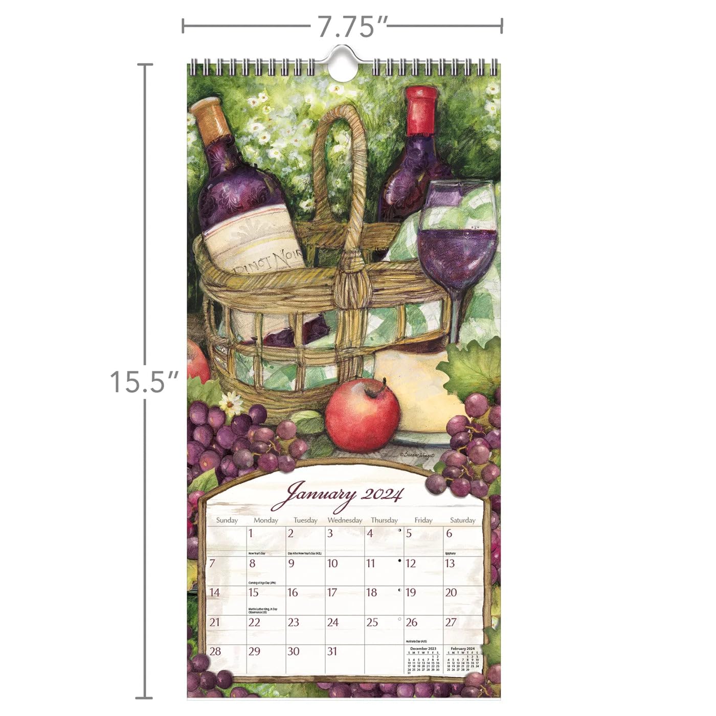 LANG Wine Country 2024 Vertical Wall Calendar (24991079143)