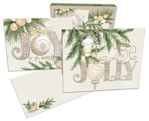 lang joyful & jolly assorted boxed christmas cards (1008124)