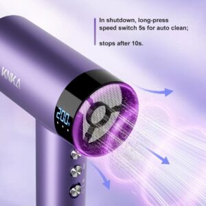 KNKA Hair Dryer, High Speed Blow Dryer, Negative Ionic Hairdryer with 4 Temps