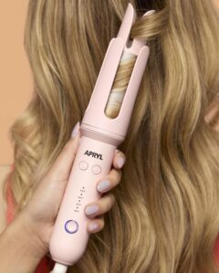 automatic curling iron – hair curler wand rotating – professional ceramic 1.25 inch long barrel hair curler – fast self spinning styling – dual voltage & anti-scald – 4 temperature & auto timer