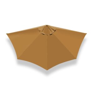 strong camel replacement canopy cover only for 9ft 5 ribs half patio umbrella (canopy cover only) (tan)