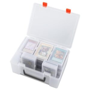 Saichotoy Trading Card Storage Box: Card Case Holder Organizer for 800+ Pokemon, MTG, Yugioh, TCG Cards with 11 Individual Starter Deck Box Each Holds 70 Cards