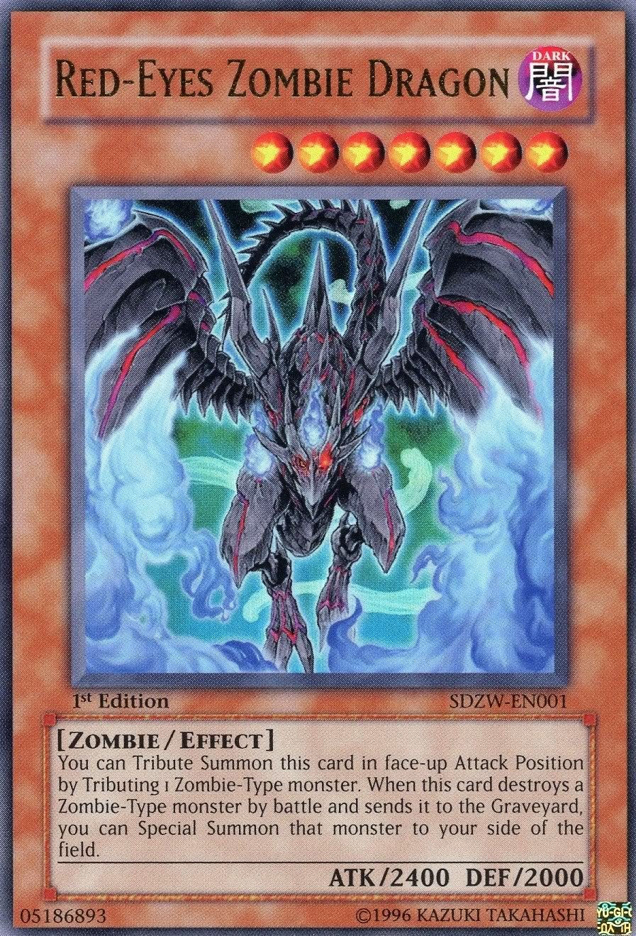 Yu-Gi-Oh! - Red-Eyes Zombie Dragon (SDZW-EN001) - Structure Deck Zombie World - 1st Edition - Ultra Rare