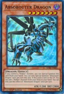 yu-gi-oh! - absorouter dragon - sdrr-en005 - super rare - 1st edition - structure deck: rokket revolt