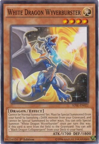 Yu-Gi-Oh! - White Dragon Wyverburster (SDSE-EN022) - Structure Deck: Synchron Extreme - 1st Edition - Common