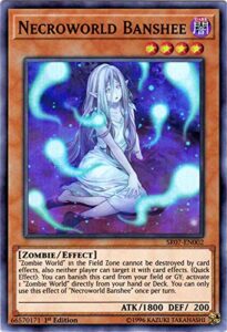 yu-gi-oh! - necroworld banshee - sr07-en002 - super rare - 1st edition - structure deck: zombie horde