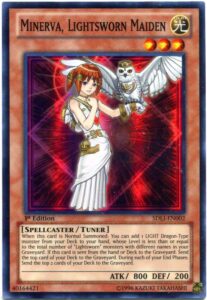 yu-gi-oh! - minerva, lightsworn maiden (sdli-en002) - structure deck: realm of light - 1st edition - super rare