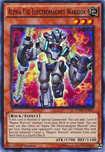 Yu-Gi-Oh! - Alpha The Electromagnet Warrior (SDMY-EN001) - Structure Deck: Yugi Muto - 1st Edition - Super Rare