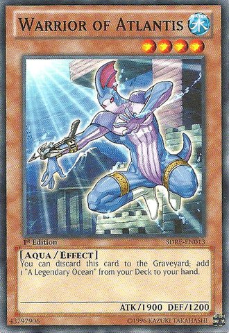 Yu-Gi-Oh! - Warrior of Atlantis (SDRE-EN013) - Structure Deck: Realm of The Sea Emperor - 1st Edition - Common