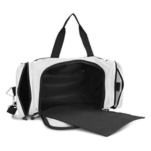 DALIX 21" Sports Duffle Bag Gym Travel Pack in White