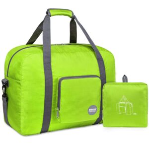 wandf for frontier airlines united airlines 18" foldable travel duffle bag for travel gym sports weekender bag, green