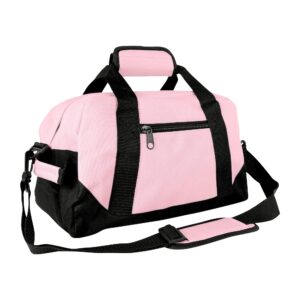 dalix 14" small duffle bag two toned gym travel bag in pink