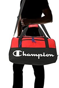 Champion unisex adult Velocity Duffel Bag, Red, One Size US