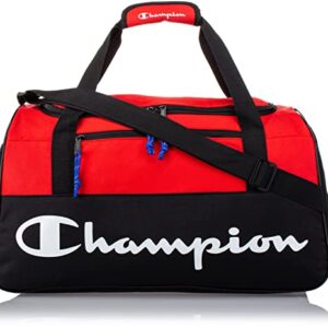 Champion unisex adult Velocity Duffel Bag, Red, One Size US