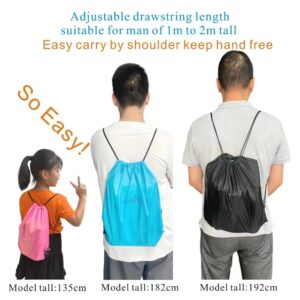 Drawstring Backpack Bulk 20 Pcs Draw String Backpack Bags DIY Gym Sports Traveling Yoga Cinch Bag Sackpack Drawstring (Royal Blue bluenoya)