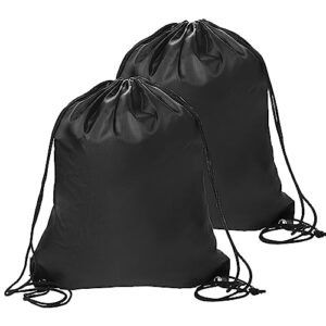 sliverdew 2 pcs drawstring backpack bags sports cinch sack string bags black dark blue drawstring gym bag draw string backpack bulk swimming string bags