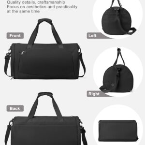 Weekender Bags For Women Men With Shoe Compartment Travel Bags For Women Men Large Duffel Bags For Traveling Gym Duffle Bag Travel Duffel Bags Black