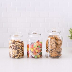 Home Basics 3 Piece Glass Canister Set