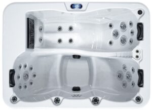 oak hill 3-person 47-jet hot tub with lounge