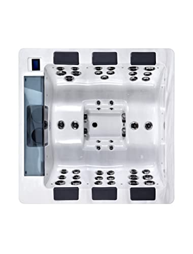 Comfort Hot Tubs - 6 Person Luxury Outdoor Portable Spa - 44 Jets - above Ground Hot Tub