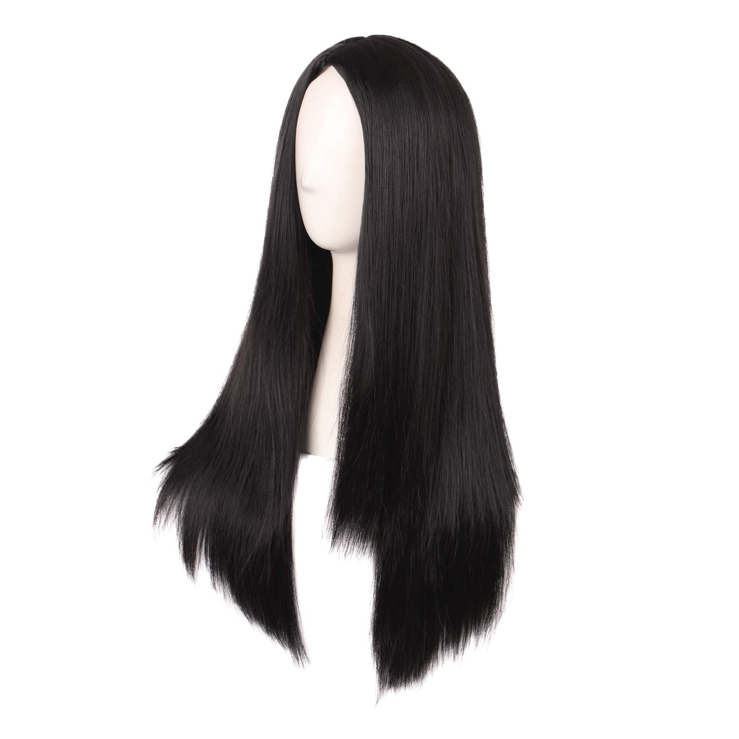 MapofBeauty 28 Inch/70 cm Women Special Long Straight Synthetic Wig (Black)