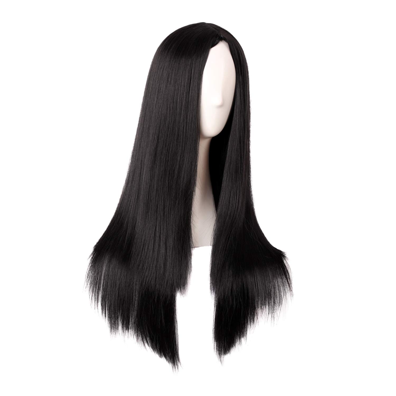 MapofBeauty 28 Inch/70 cm Women Special Long Straight Synthetic Wig (Black)