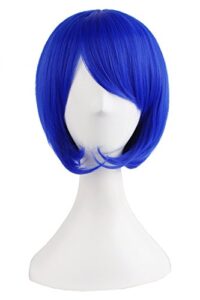 mapofbeauty women short straight cosplay party bob wig (navy blue)