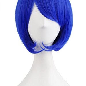 MapofBeauty Women Short Straight Cosplay Party BOB Wig (Navy Blue)