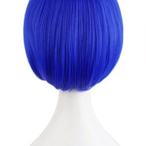 MapofBeauty Women Short Straight Cosplay Party BOB Wig (Navy Blue)