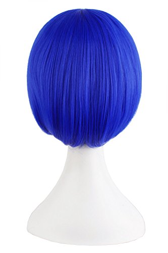 MapofBeauty Women Short Straight Cosplay Party BOB Wig (Navy Blue)