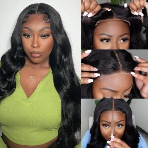 uveous 26 inch glueless wigs human hair pre plucked/cut wear and go wig 180 density 5x5 hd lace closure wigs human hair body wave hd lace front wigs for women frontal wigs