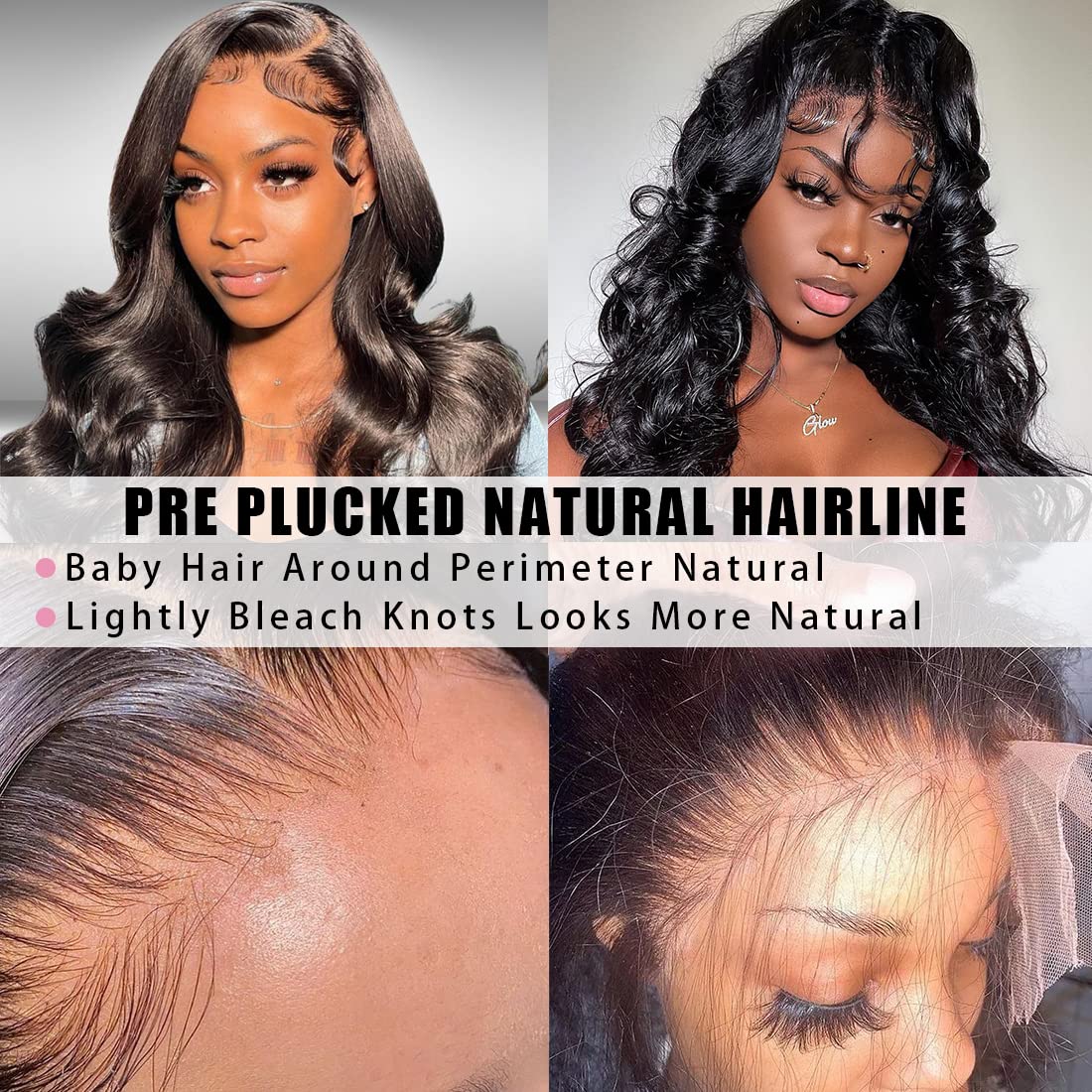 Sphakl 13x4 Body Wave Lace Front Wigs Human Hair 180% Density HD Lace Front Wigs For Women Human Hair Pre Plucked Lace Frontal Wigs Human Hair (26inch)