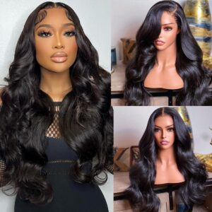 Sphakl 13x4 Body Wave Lace Front Wigs Human Hair 180% Density HD Lace Front Wigs For Women Human Hair Pre Plucked Lace Frontal Wigs Human Hair (26inch)