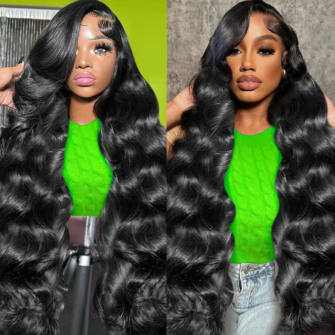 Nognut 30 Inch HD Lace Front Wigs Human Hair Body Wave Frontal Wigs for Women Human Hair 13x4 Glueless HD Lace Front Wigs Body Wave 180% Density Pre Plucked Bleached Knots Lace Front Wigs Human Hair