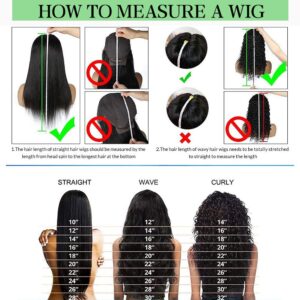 Aauerep Deep Wave Lace Front Wigs Human Hair Wigs for Women Brazilian Lace Frontal Wigs Human Hair Pre Plucked with Baby Hair Natural Color (20 Inch)