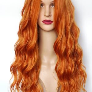 Long Ginger Wigs ginger red wig braids wigs long red curly Wigs Synthetic Heat Resistant fiber Halloween costume Wig for women