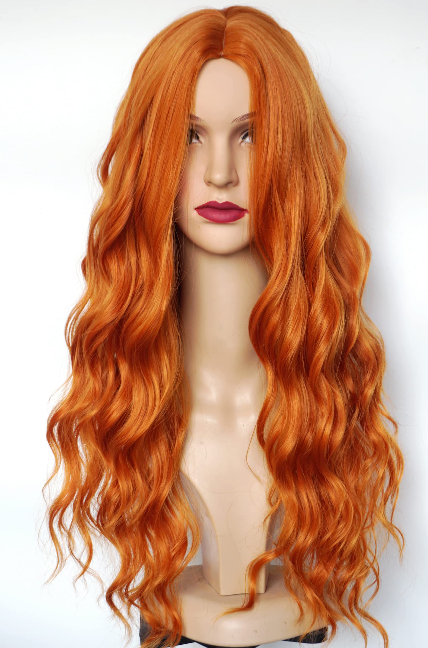 Long Ginger Wigs ginger red wig braids wigs long red curly Wigs Synthetic Heat Resistant fiber Halloween costume Wig for women