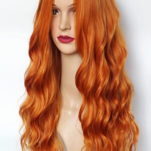 Long Ginger Wigs ginger red wig braids wigs long red curly Wigs Synthetic Heat Resistant fiber Halloween costume Wig for women