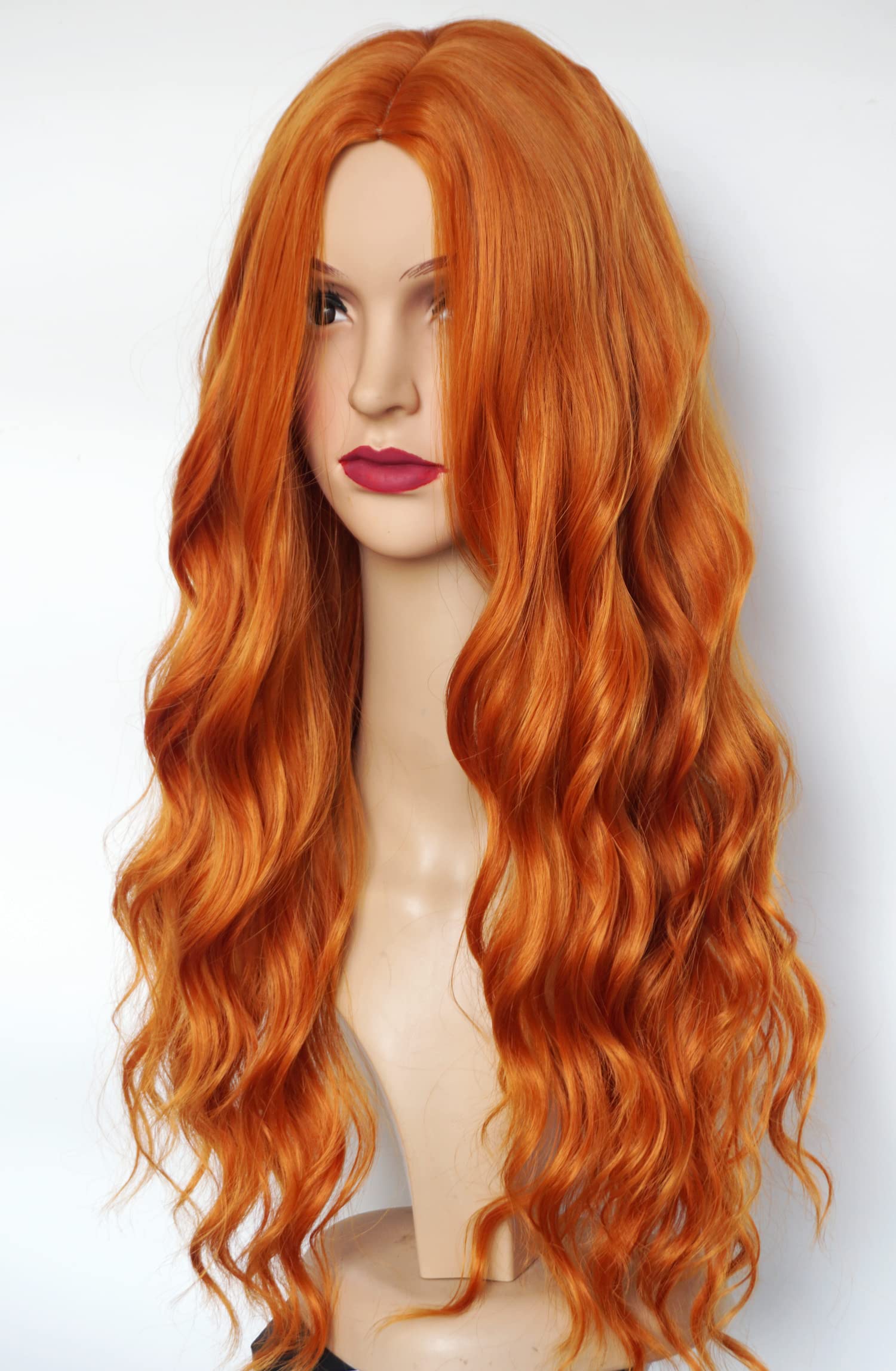 Long Ginger Wigs ginger red wig braids wigs long red curly Wigs Synthetic Heat Resistant fiber Halloween costume Wig for women