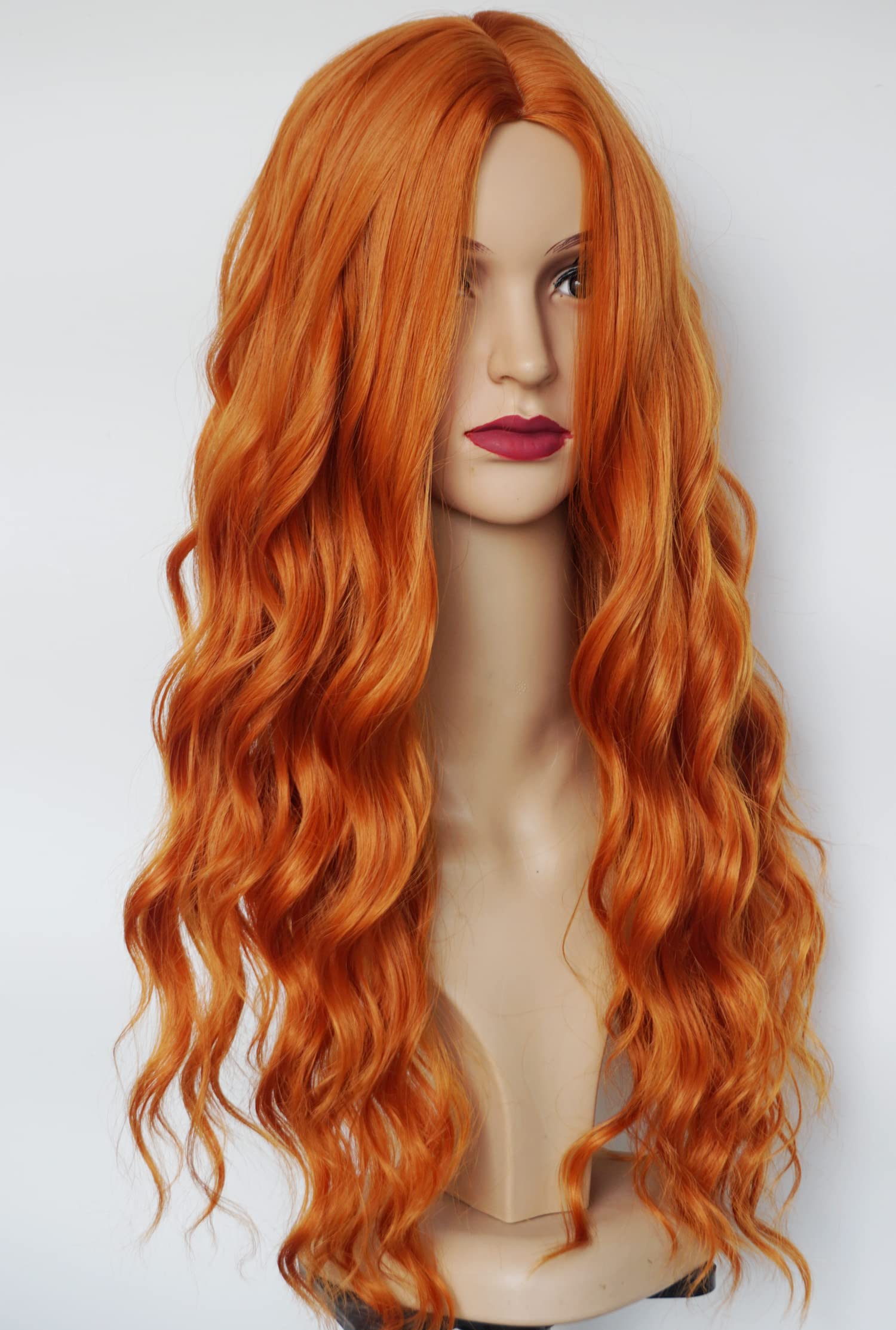 Long Ginger Wigs ginger red wig braids wigs long red curly Wigs Synthetic Heat Resistant fiber Halloween costume Wig for women