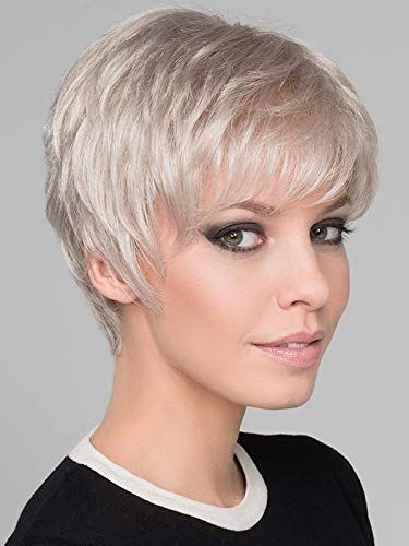 Swiking Short Pixie Cut Blonde Mix Grey Wigs for White Women Fluffy Synthetic Hair Women's Wig Heat Resistant Daily Halloween Party Full Wig