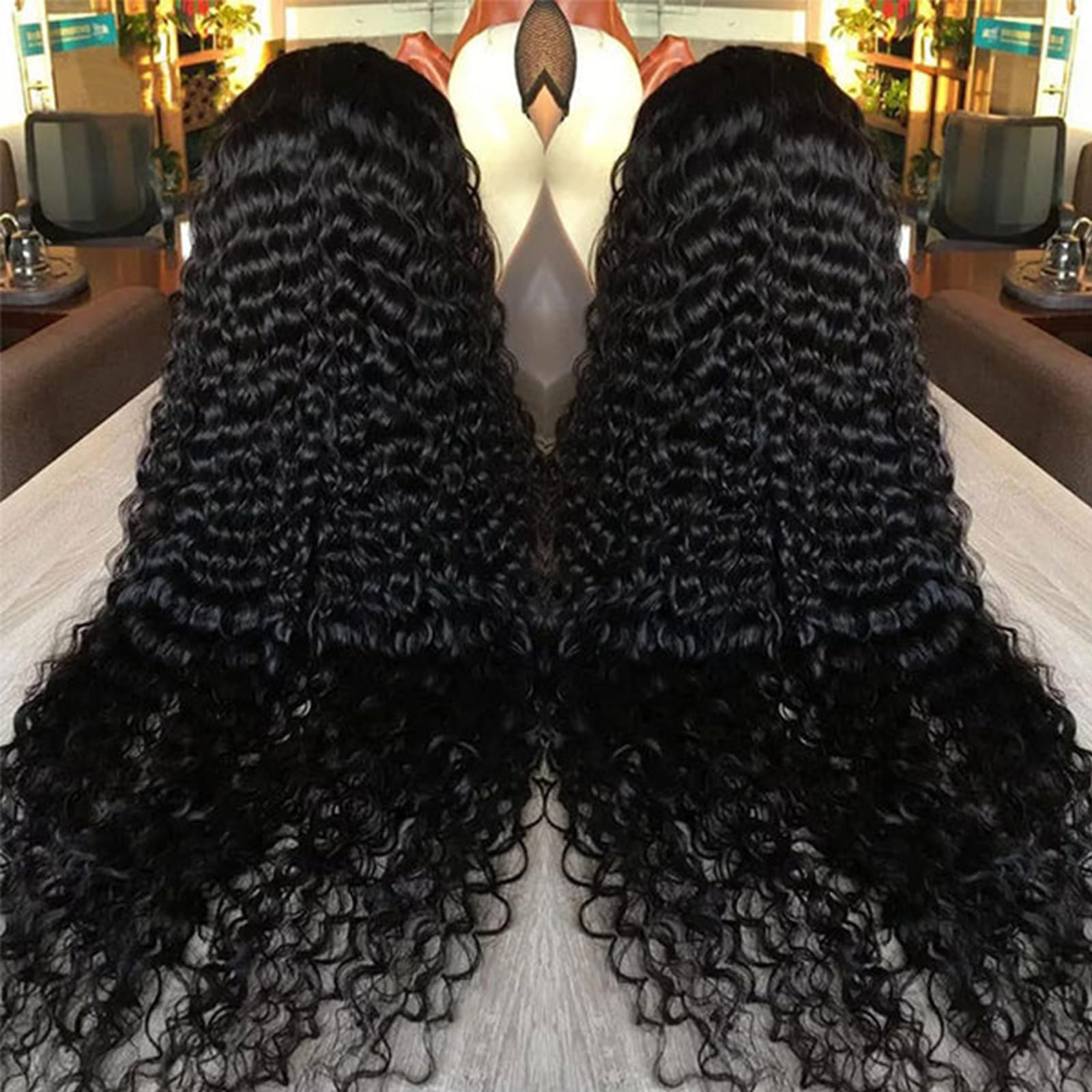 Midulla 13x6 Deep Wave Lace Front Wigs Human Hair Pre Plucked 180% Density HD Lace Front Wigs Human Hair Deep Wave Glueless Frontal Wigs Human Hair Wigs for Black Women Free Part 22 Inch