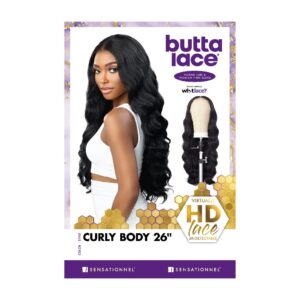 BUTTA LACE Sensationnel Human Hair Blend - Curly Body 26" (1B)